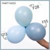 PartyWoo Dusty Blue Balloons 120 pcs Different Sizes of 18