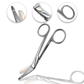 Cynamed Lister Bandage Scissors with Multicolor/Rainbow Titanium Coating - Perfect for EMT, Paramedics, First Aid Responders, Doctors, Nurses, Students and More (Polished, 5.5 in.)