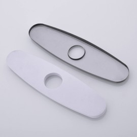 TNOMS Hole Cover Deck Plate Escutcheon for Bathroom or Kitchen Sink Faucet Single Hole Mixer Tap,Stainless Steel Brushed Nickel