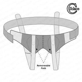 Solace Care Hernia Truss Brace for Single/Double Inguinal Hernia with Two Removeable Pads (Large: 114-116 cm, Grey)
