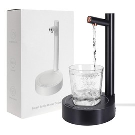 Water Dispenser for 5 Gallon Bottle - 7 Level Desktop Water Dispensers, Portable Smart Water Pump Dispenser with USB Charging for Home, Office, Camping, Travel(Navy Blue)