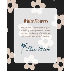 Miss Adola Aesthetic Canvas Tote Bag for Women - Cute Flowers Reusable Tote Shoulder Bag Cute Funny Casual Sturdy Cloth Cotton Bag for Vacation, Shopping, Grocery, Work, Gym