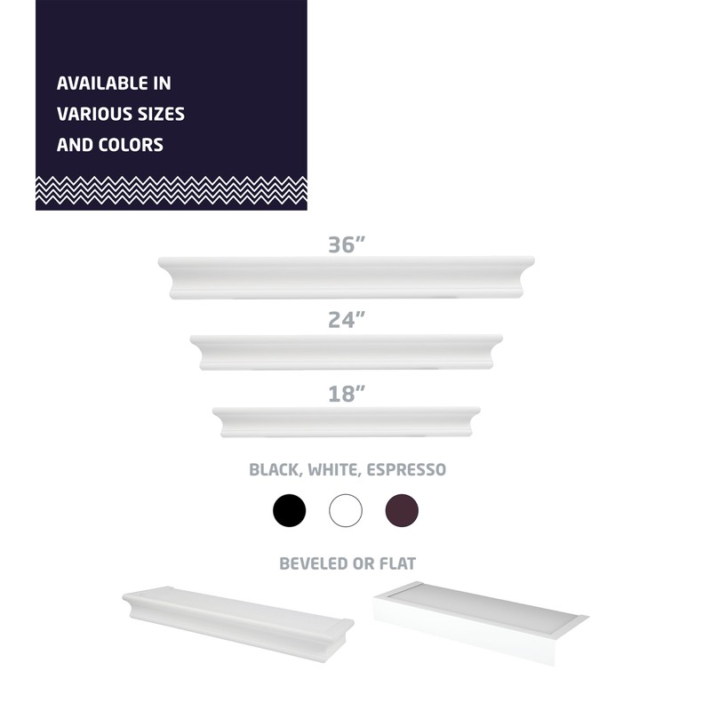 HIGH & MIGHTY 515604 Decorative 18" Floating Shelf Holds up