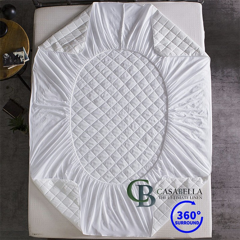 Casabella Extra Deep Quilted Matress Protector 12" Fitted Bed Cover
