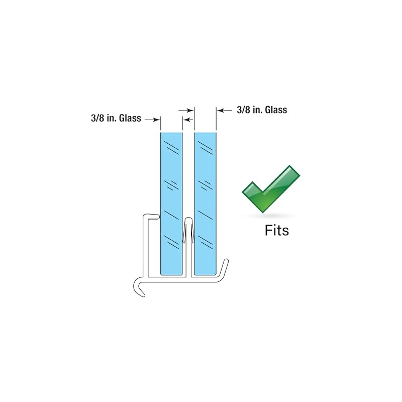 Prime-Line M 6217 Tub Enclosure Bottom Guide, For Frameless Panels,
