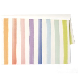 Hester & Cook Paper Placemat, Pad of 24 - Sorbet Painted Stripe