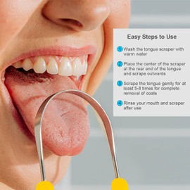 Arsh Tongue Scraper for Adults & Kids stainless steel Tongue Cleaner for Oral Care & Hygiene tongue cleaner for men and women Tongue scrubber for reduce bad breath Tongue Cleaners (MULTI)