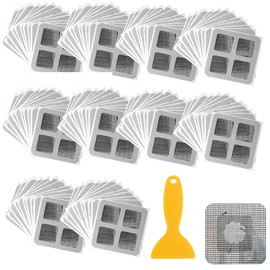NJCXOLA 100 Stück Haarsieb Dusche mit 2 Plastikspatel, Abflusssieb Dusche Haare, Wegwerfbare Duschabfluss Haarfänger Netzaufkleber Abflusssieb Waschbecken Haarsieb Duschrinne