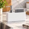 Kitchen Soap Dispenser with Sponge Holder for Sink Organization –