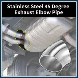 TUCKBOLD 45 Degree Mandrel Bend Elbow Tube OD 1.5" Inch 304 Stainless Steel Reusable | Exhaust Elbow Pipe Stair Handrail Tube 4 Pcs