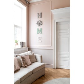 Mkono Farmhouse Wall Decor Wooden Home Sign with Metal Windmill for O Rustic Hanging Letters Decorative Wall Art Decor Signs for Living Room Kitchen Bedroom Entryway House