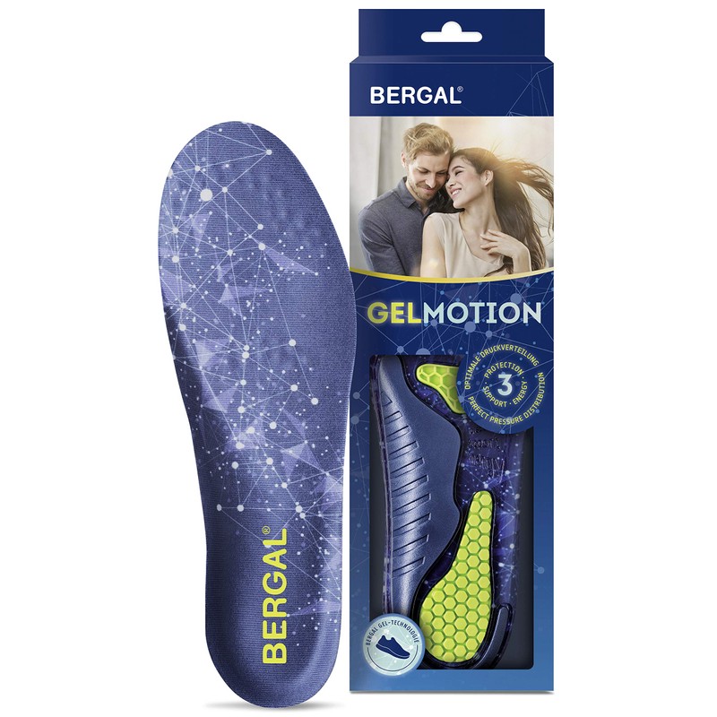 Bergal GelMotion 3 Einlegesohle für Arbeit Comfort Insole, Blue (Blau),