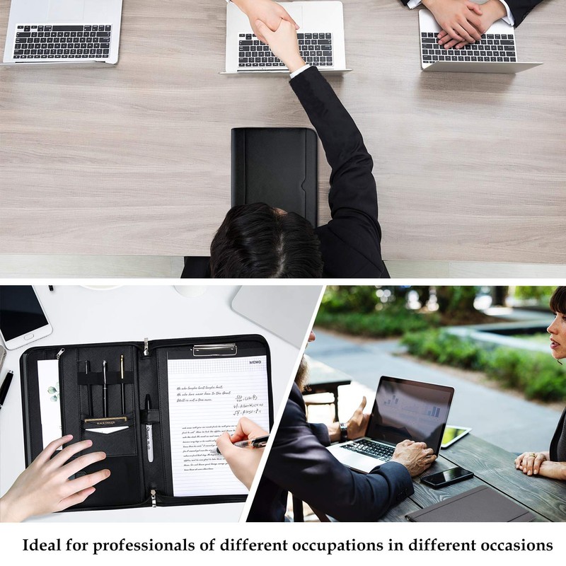 ProCase Portfolio Business Padfolio Folder with Zipper, Conference Meeting Executive