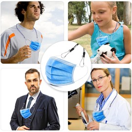 SHUNMEILO 7Pcs Face Mask Lanyard for Women Men Kids, Mask Lanyard with Clips,Mask Holder Adjustable Unisex Length Elastic Strap,Anti-Lost Mask Leash, Multcolor, 7 PACK