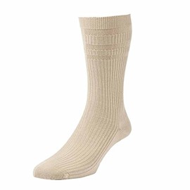 HJ Hall Softop HJ91 Cottom socks pack of 3, Oatmeal, 11-13 UK