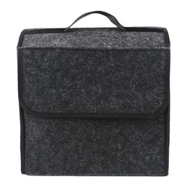Multi-functional Storage Box, Car Supplies, Car Storage Bag, Foldable, Felt Material, Storage Bag, Anti-Slip, Handle, For Car Trunk, High Texture, Dark Gray (11.8 x 6.3 x 11.4 inches (30 x 16 x 29 cm)