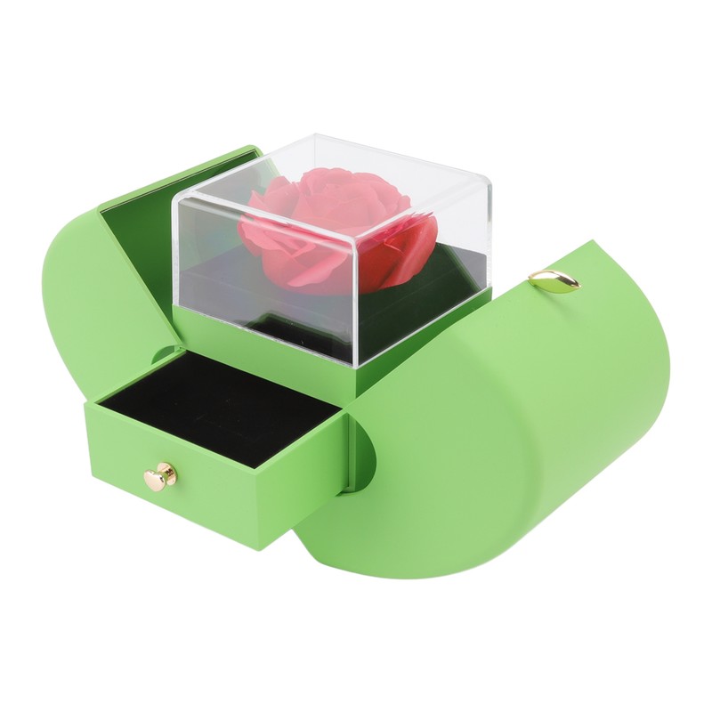 Rose Jewelry Box Apple Rose Shape Acrylic Jewelry Gift Box