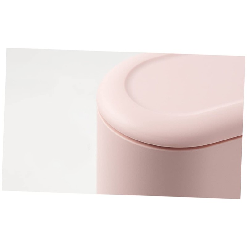 Operitacx 1pc Mini Desktop Trash Can Pink Simple Design Press