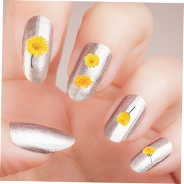 Baluue 16sheets Sunflower Nail Art Stickers DIY Nail Decals for Creative Designs for Parties Daily Wear Special Occasions Elegant Floral Accessories for Girls