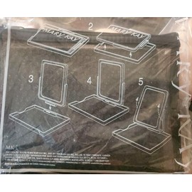 Mary Kay Portable Makeup Travel Mirror w/ Stand Tray & Zipper Mesh Bag Case NEW