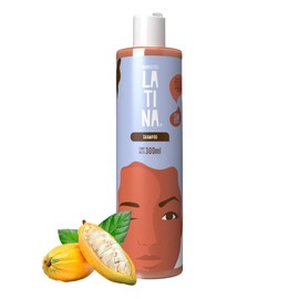LATINA® | Shampoo Cacao - Nutri-Reparador | Shampoo Sin Sulfatos y Parabenos | Belleza Mujer | Complementar con Tratamiento para Cabello Maltratado | Anti Frizz Cabello - 300ml