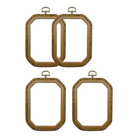 Tulead Embroidery Hoops Rectangle Embroidery Rings 5.9"x4.92" Cross Stitch Hoop Display Frame Wall Decorations Pack of 4