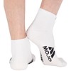 Mojo Athletic Compression Socks Ankle Length - Medium Support 15-20mmHg-White,