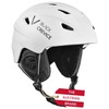 Black Crevice Children's Ski Helmet Stripe, Matt White/Black, S (54-55