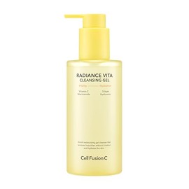 Cell Fusion C Radiance Vita Cleansing Gel, Vitamin C + BHA + 5 Hyaluronic Acids - Gel to Foam Daily Face Wash, Brightens & Exfoliates, 6.76 fl.oz / 200ml - skincare for face