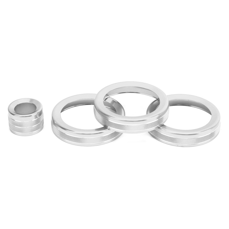 4Pcs A/C Knob Ring Trim Volume Adjuster Decor Fit for