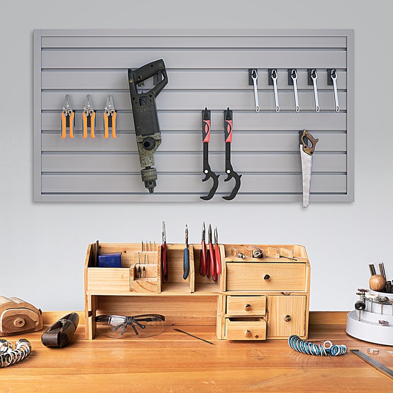 NeatiEase 2 x 4ft Slatwall Panel Wall Storage Systems, Slat