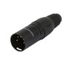 Monoprice 5-Pin Male DMX Connector - Black, Anodized Aluminum With