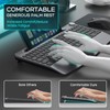 GAMCATZ Wireless Keyboard and Mouse - Full-Sized Ergonomic Keyboard with
