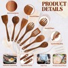 Kitchen Click Wooden Spoons for Cooking, Teak Wood Utensils Set