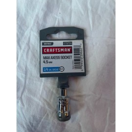 Craftsman New Craftsman Max Axess through Socket 4.5mm 1/4 inch drive Metric 29254 6 point