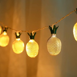 Solar Power Hand Craft Pineapple Lantern String Lights