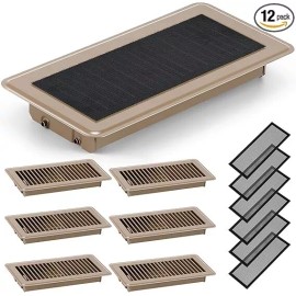 Unbranded Floor Vent  6 Pcs  4" X 10" Floor Vents Register With Screen Cover Magnetic Set