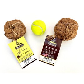 Nutties Coconut Husk Fiber Ball Toy and Magic Toothbrush for Dogs - 2 Sizes (Small)