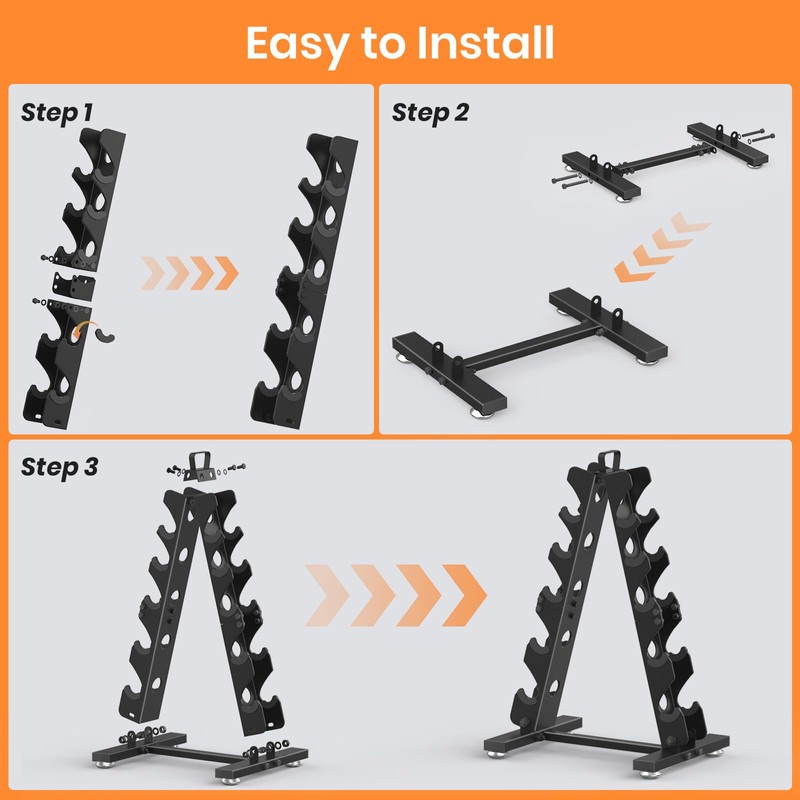 TomCare Dumbbell Rack Stand Only, 5 Tier Weight Rack for