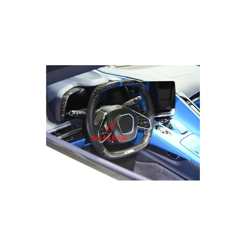 KoLeddy for C8 Corvette Carbon Fiber Steering Wheel Button Trim