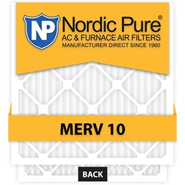 Nordic Pure 20x36x1CustomM10-6 MERV 10 AC Furnace Filters, 19 1/2 x 35 1/2 x 3/4 (19.5 x 35.5 x 0.75), 6 Piece