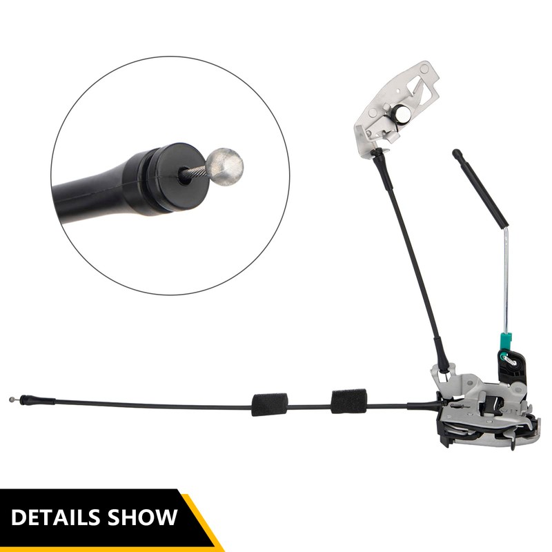 Door Latch Assembly w/Cable&Rod for Ford E150 E250 E350 Van