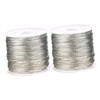 WOONEKY 2roll Stretchy Silver String for Bracelets Elastic Stretch Cord