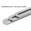 4Pcs Sliver Slotted Brace,Flat Straight Brace Brackets,Adjustable Corner Code,Stainless Steel