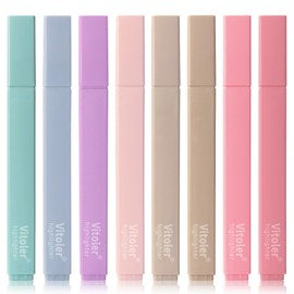 Vitoler Bible Highlighters,8 Colors Cute Highlighters with Chisel Tip for Bible Accessories School Office Supplies