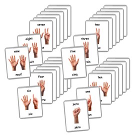 French English Bilingual Flash Cards | Learn French Language | Montessori Cards | Choose Your Set (Counting)