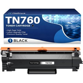 Halloya TN760 Toner Cartridge Compatible for Brother TN760 TN730 (1 Black)
