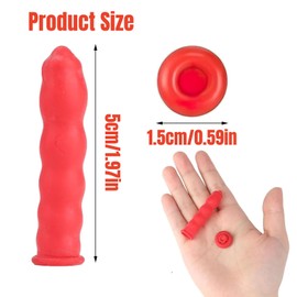 Caulk Tube Sealer Caps Caulk Saver Caps Caulking Tube Sealing Caps Caulk Finishing Tool Caulk Saver Cover Latex Seal Covers for Sealing and Preserving, Red (50 Pcs)