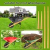 Wood Replacement Wheelbarrow Handles Kit with 304 Stainless Nuts and
