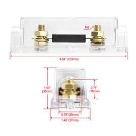 Heschen Car Audio Video Stereo ANL Fuse Holder 0/2/4 Gauge In and Out with 180 Amp ANL Fuse Pack of 2